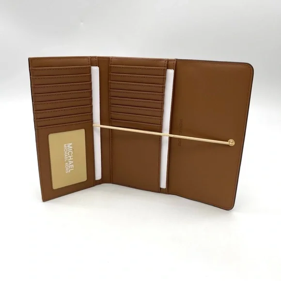 Michael Kors Mirella Medium EW Tote Bag & Trifold Wallet Brown - Picture 10 of 11